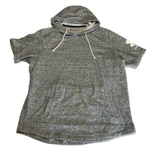 Under Armour Hoodie Short Sleeve Womens Gray W/ Pockets Athletic Workout sz Med